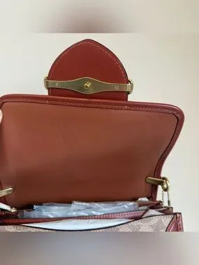 Coach C8450 brown signature satchel detail