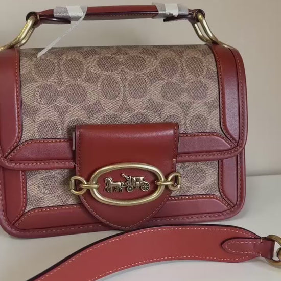 Coach C8450 brown signature satchel product video