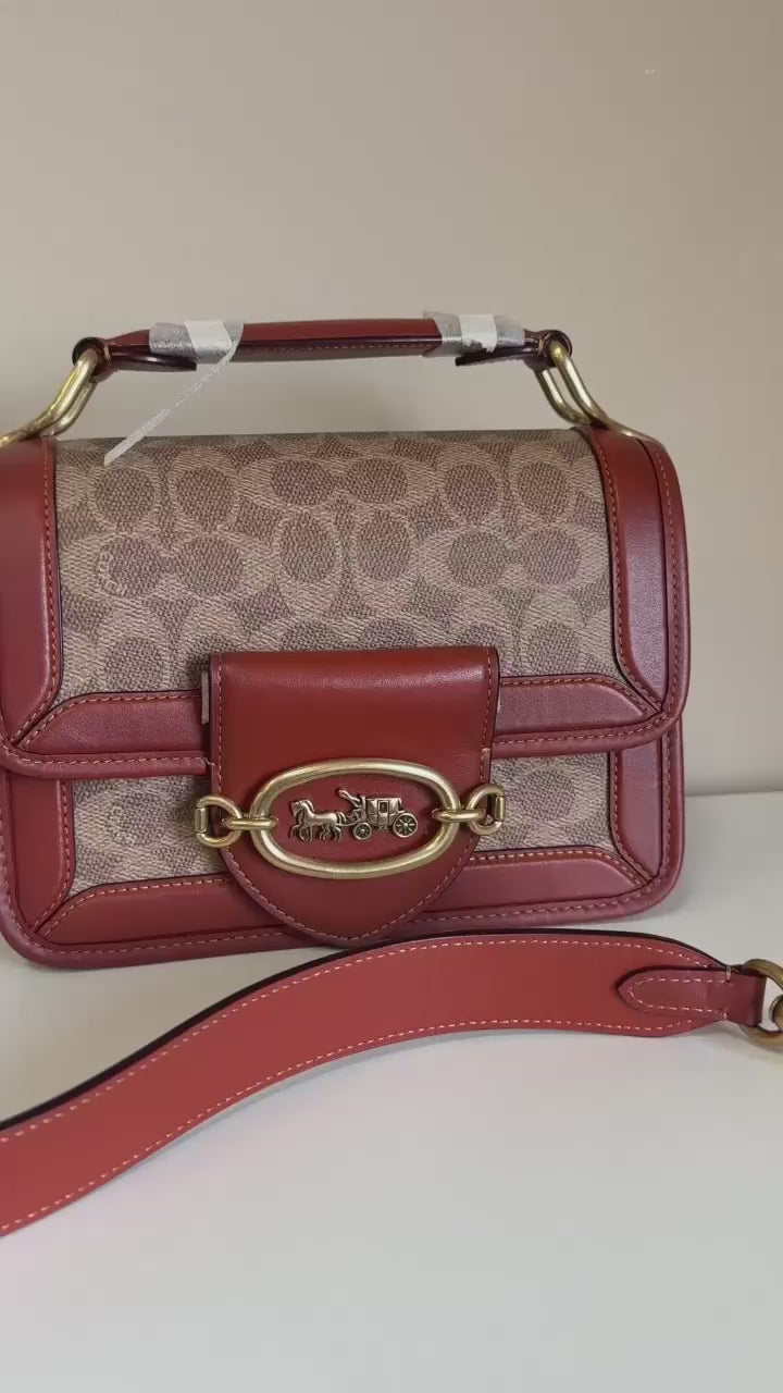 Coach C8450 brown signature satchel product video
