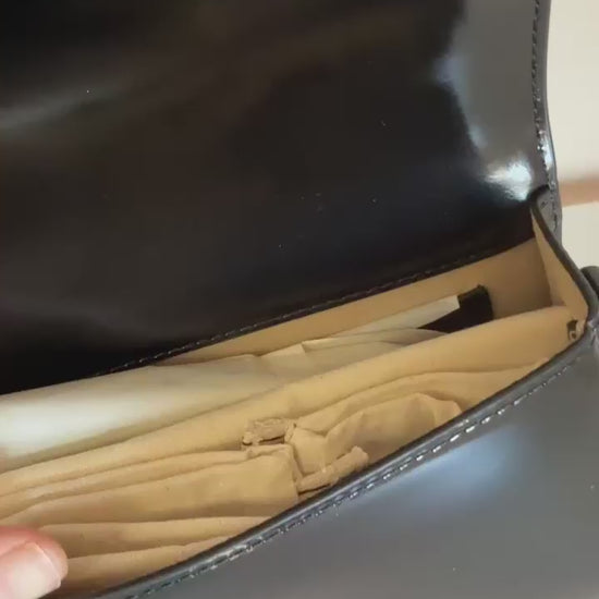 Tory Burch Robinson Spazzolato small top handle bag product video