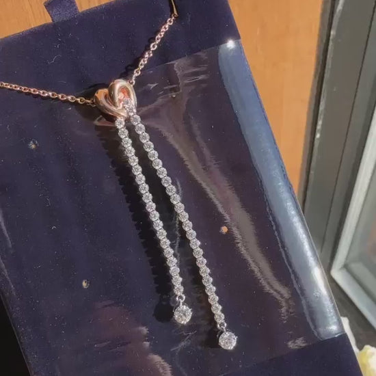 Swarovski Cupchain Crystal Tassel Necklace - 5517952 product video