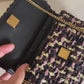 Tory Burch Kira black pink tweed chain wallet product video