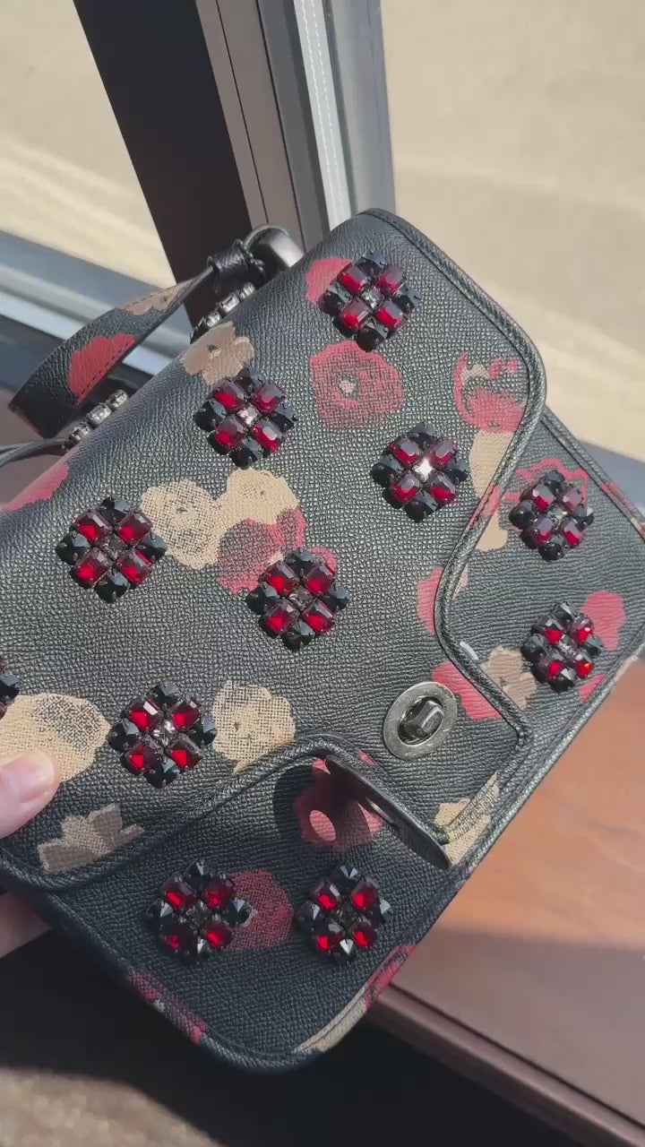 Coach F33618 floral jewel crossbody bag product video