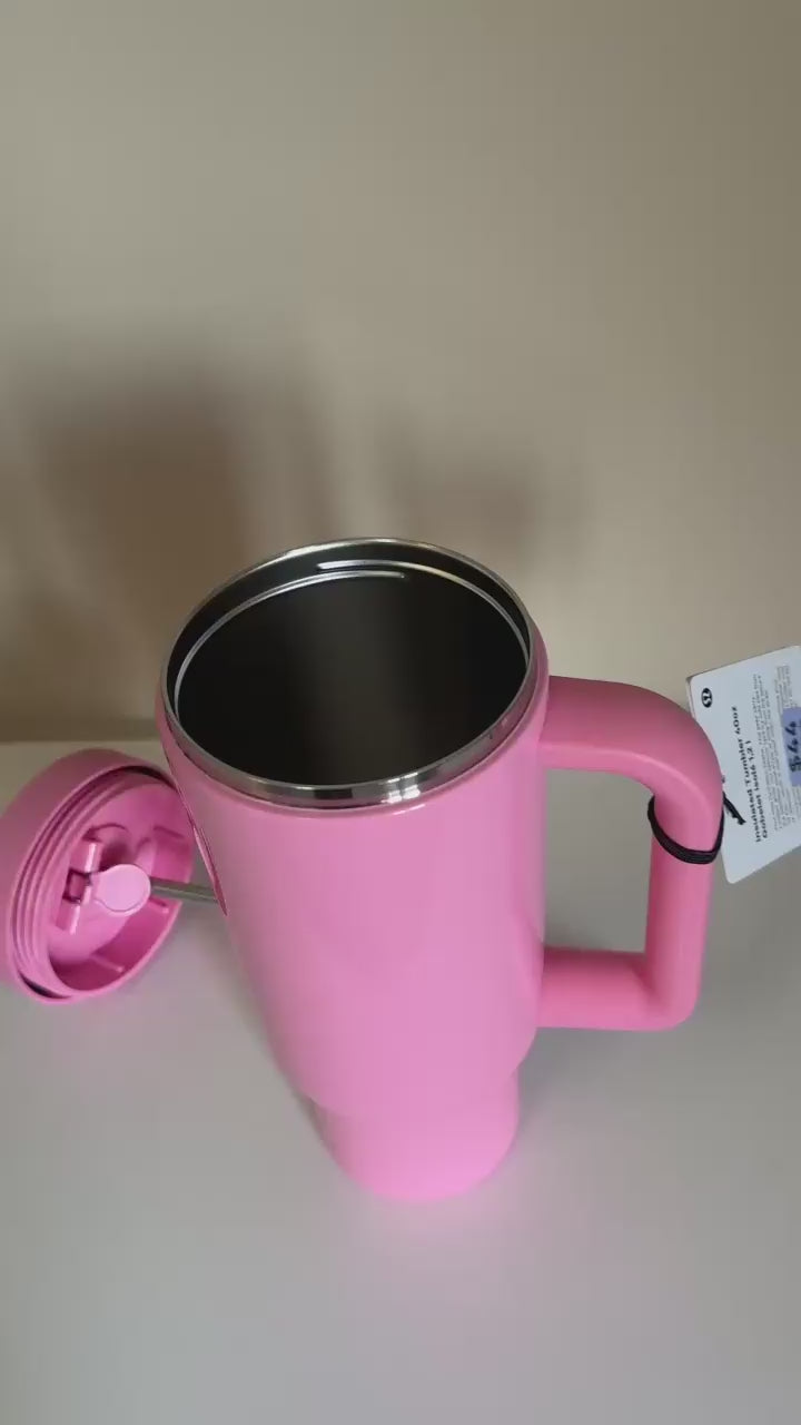 lululemon pink 40 oz insulated tumbler product video
