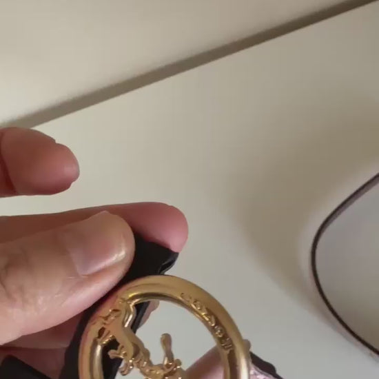 Coach 78181 pink leather belt product video