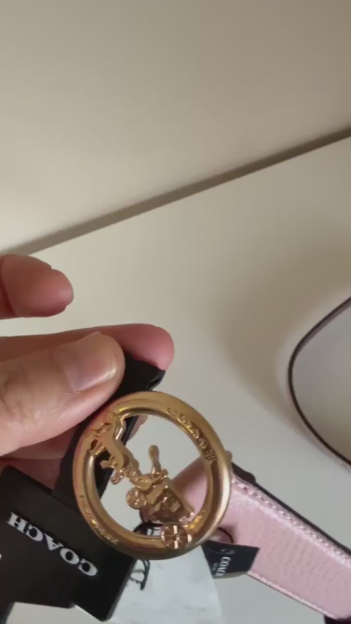 Coach 78181 pink leather belt product video