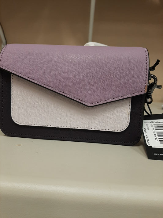 Botkier Cobble Hill Woman's Leather Belt Bag, Purple Combo Adjustable Strap