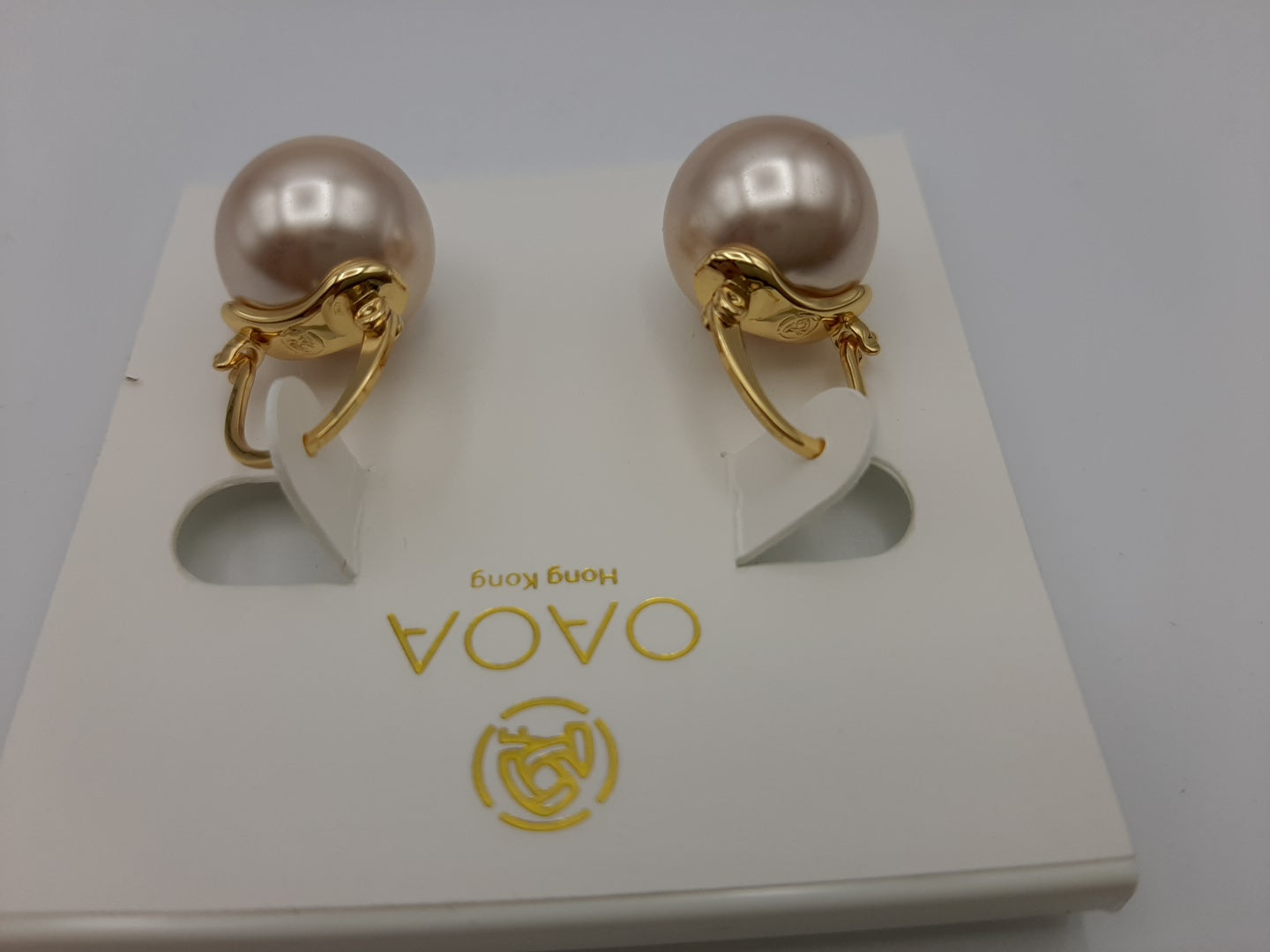 OAOA Pearl Drop Earrings - Rose Gold