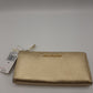Michael Kors Bedford Large Three Quarter Zip Pebbled Leather Wallet - Pale Gold