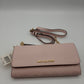 Michael Kors Jet Set Item Large Wallet on a Chain Crossbody Bag - Powder Blush