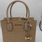 Michael Kors Mercer Medium Messenger Crossbody Bag Crocodile Embossed - Buff
