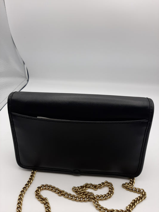 Coach 89287 Glovetanned Leather Parker Chain Crossbady Handbag - Black