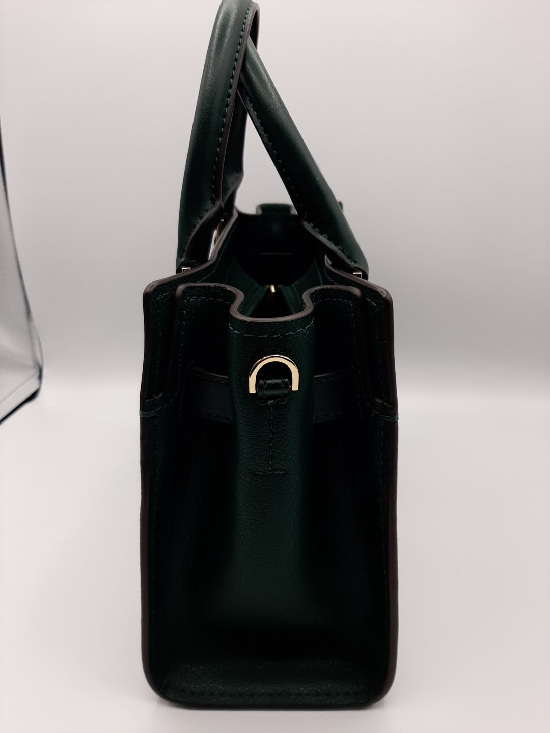 Michael Kors Hamilton 35T1GHMS1L Small Leather Satchel Shoulder Bag-Racing Green