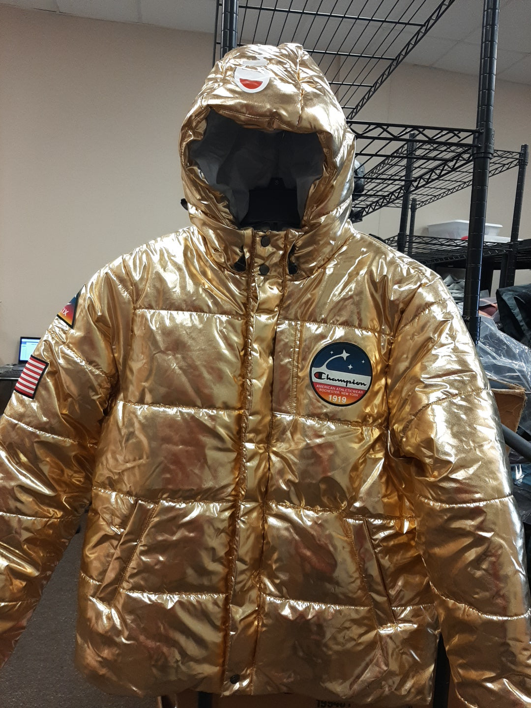 Gold champion puffer sale