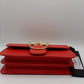 PINKO Mini Love Simply 2 Shoulder Strap Leather Crossbody In Rosso Cinese