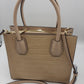 Michael Kors Mercer Medium Messenger Crossbody Bag Crocodile Embossed - Buff