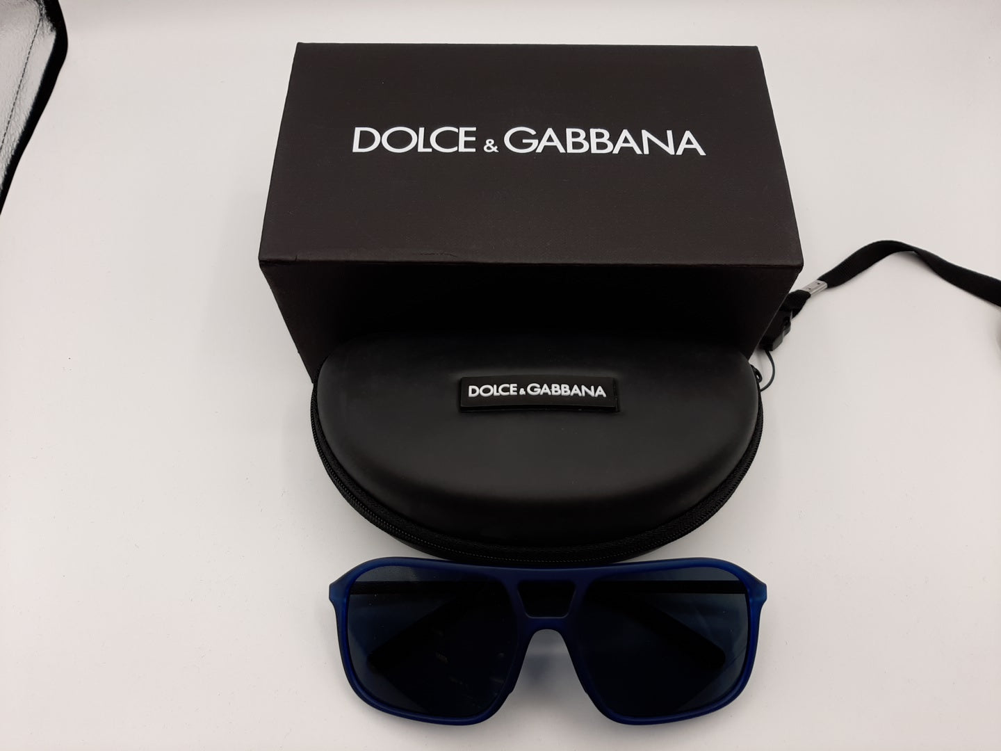 Dolce & Gabbana DG6083 2650/87 Dark Gray/Blue Rectangular Sunglasses