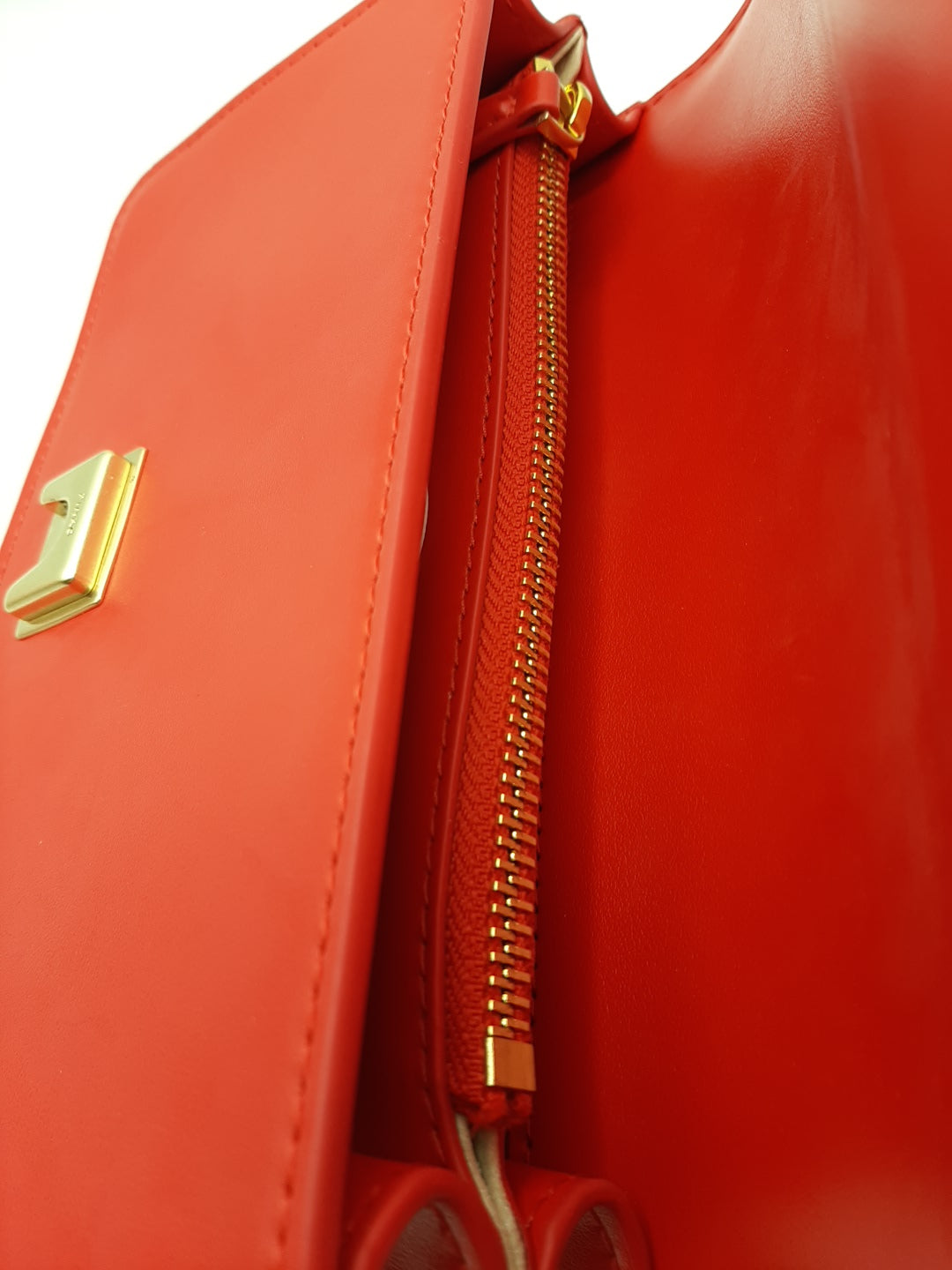 PINKO Mini Love Simply 2 Shoulder Strap Leather Crossbody In Rosso Cinese