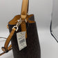 Michael Kors Suri Small Bucket Xbody Bag Brown Signature Canvas - Marigold