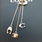 Coach F86780 Triple Signature C Tricolor STN LRT Necklace  -New with Box