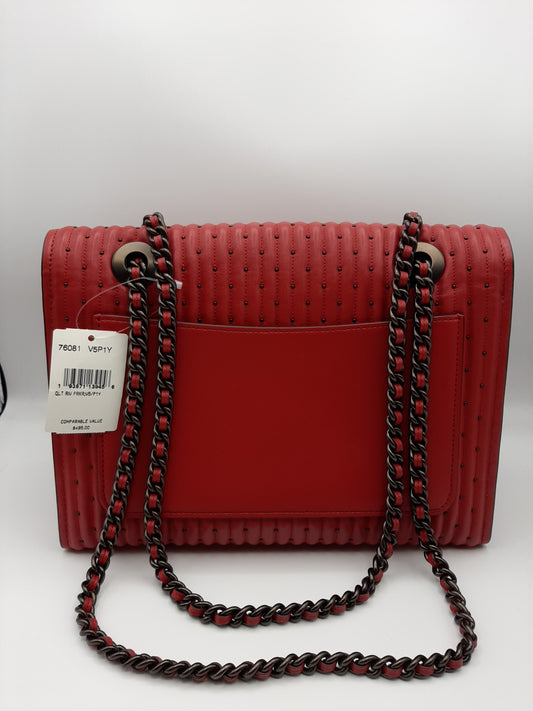 Coach 76081 Quilted Rivet Parker Shoulder Bag - Red Apple