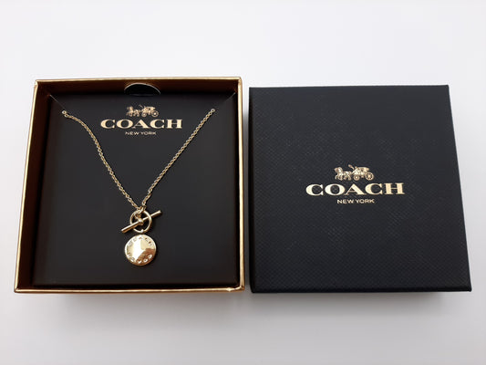 Coach F54899 Gold  DSC Necklace -New with Box