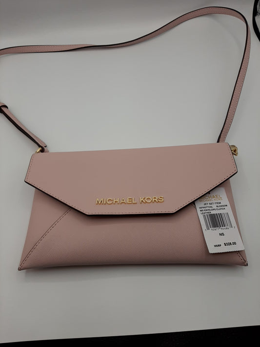 Michael Kors Jet Set Item Medium Envelope Clutch Crossbody Bag / Blossom