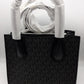 Michael Kors Mercer Medium Sig. PVC and Leather Messenger Crossbody Bag - Black