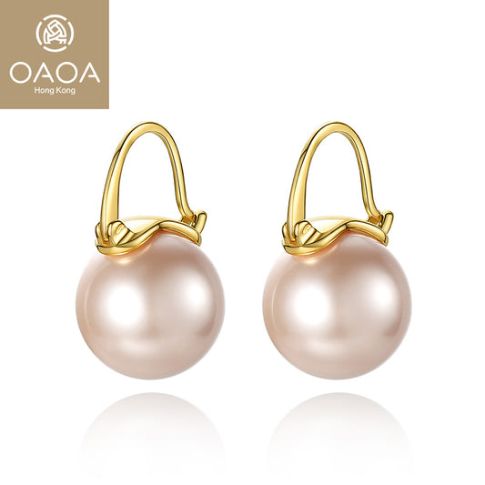 OAOA Pearl Drop Earrings - Rose Gold