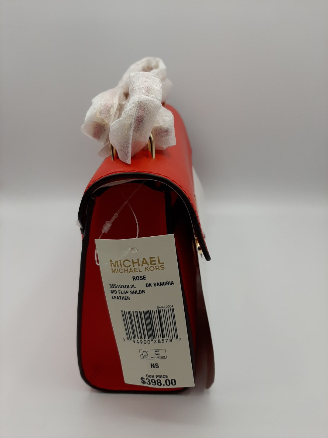 Michael Kors Rose 35S1GXOL2L Medium Flap Shoulder Bag Crossbady-Dark Sangria