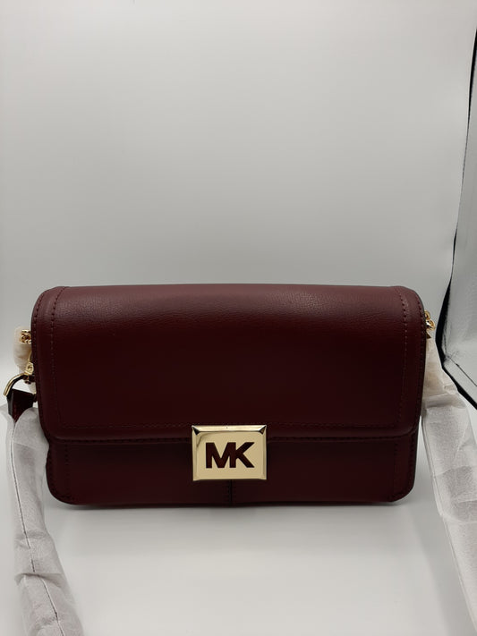 Michael Kors Sonia 35F1G6SL3L Medium Leather Shoulder Bag - Merlot