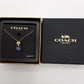 COACH F73037 Crystal Necklace - Gold/Purple - NEW