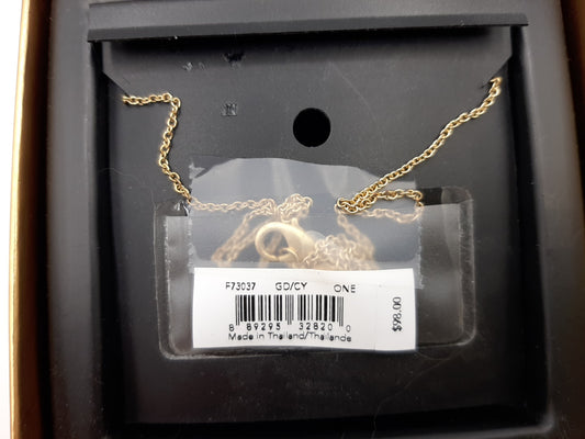 COACH F73037 Crystal Necklace - Gold/Chrome Yellow- New