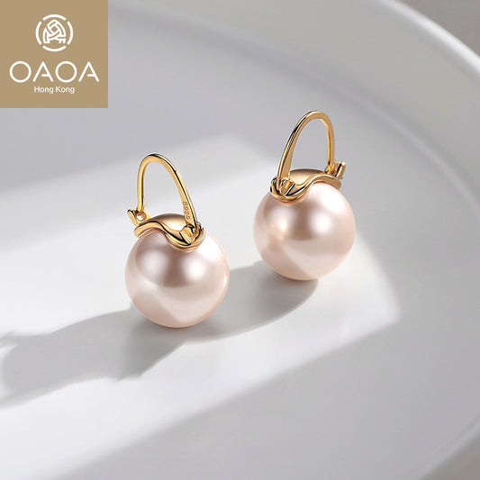 OAOA Pearl Drop Earrings - Rose Gold