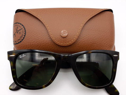 Ray Ban RB2140 902 50-22 3N Brown Wayfarer Tortoise Sunglasses Italy/New