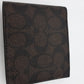 Coach New Men's 74935  3 In 1 Wallet Signature Mahogany Multi Color Block