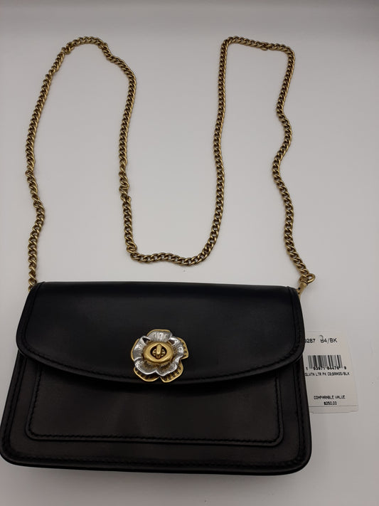 Coach 89287 Glovetanned Leather Parker Chain Crossbady Handbag - Black