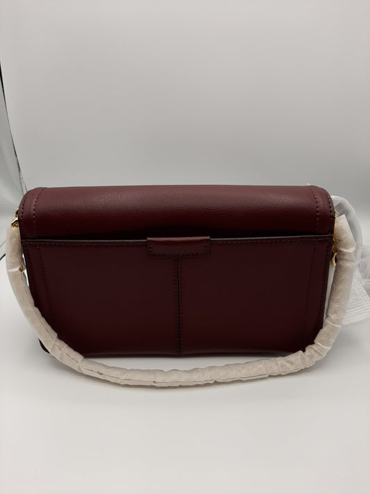 Michael Kors Sonia 35F1G6SL3L Medium Leather Shoulder Bag - Merlot