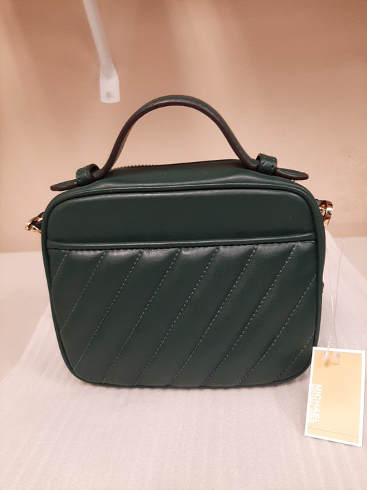 Michael Kors Rose Small Top Handle Quilted Crossbody Bag - Racing Green