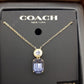 COACH F73037 Crystal Necklace - Gold/Purple - NEW