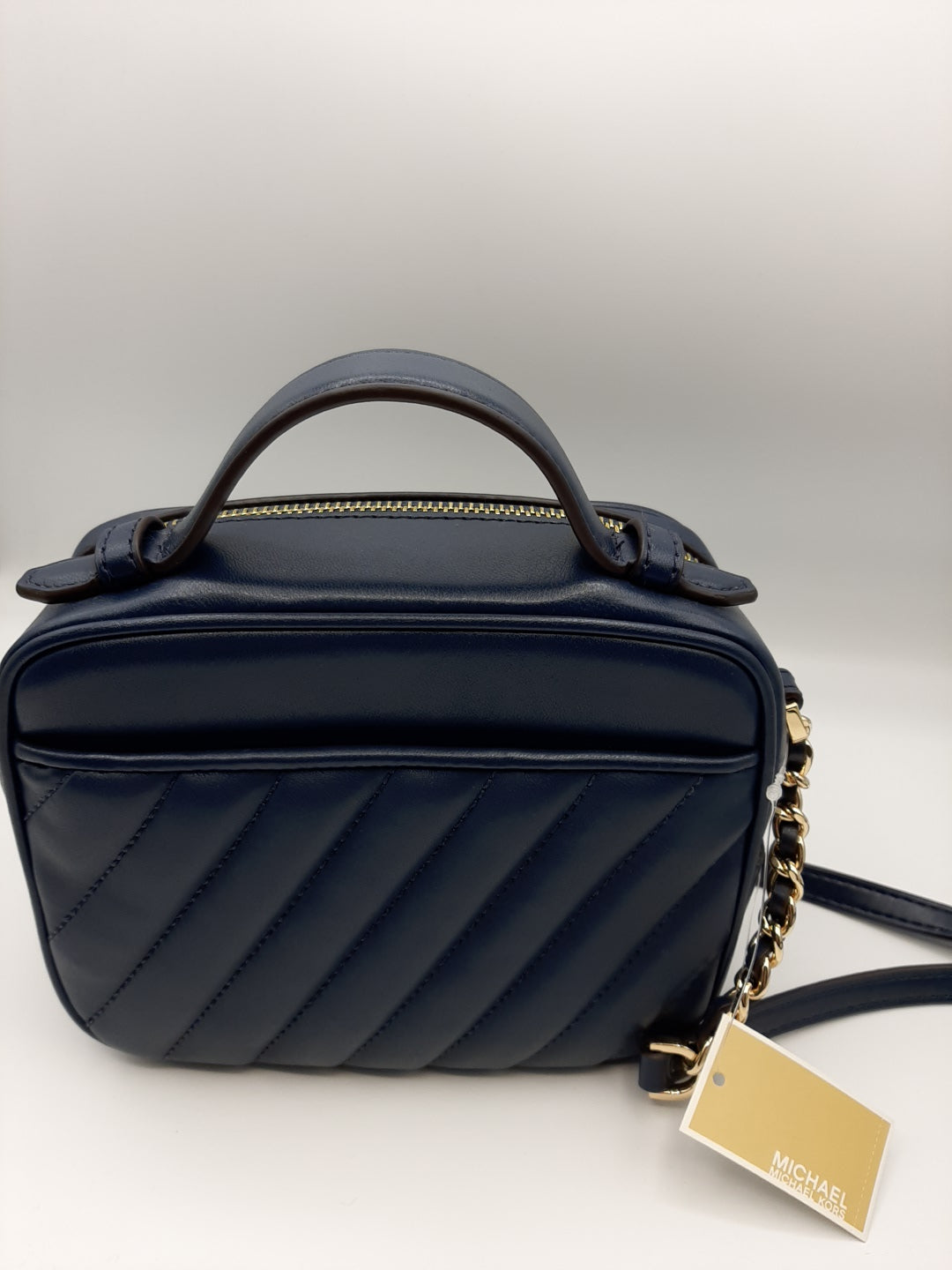 Michael Kors Rose Small Top Handle Quilted Crossbody Bag - Navy