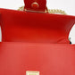 PINKO Mini Love Simply 2 Shoulder Strap Leather Crossbody In Rosso Cinese