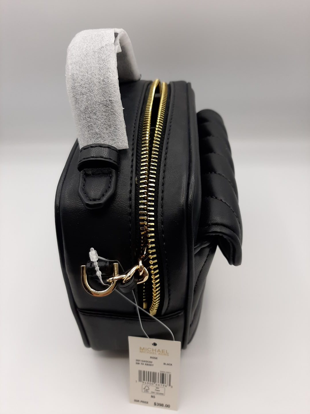 Michael Kors Rose Small Top Handle Quilted Crossbody Bag - Black