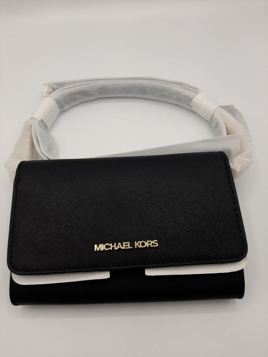 Michael Kors Jet Set Travel Medium Multifunction Phone Crossbody Bag - Black