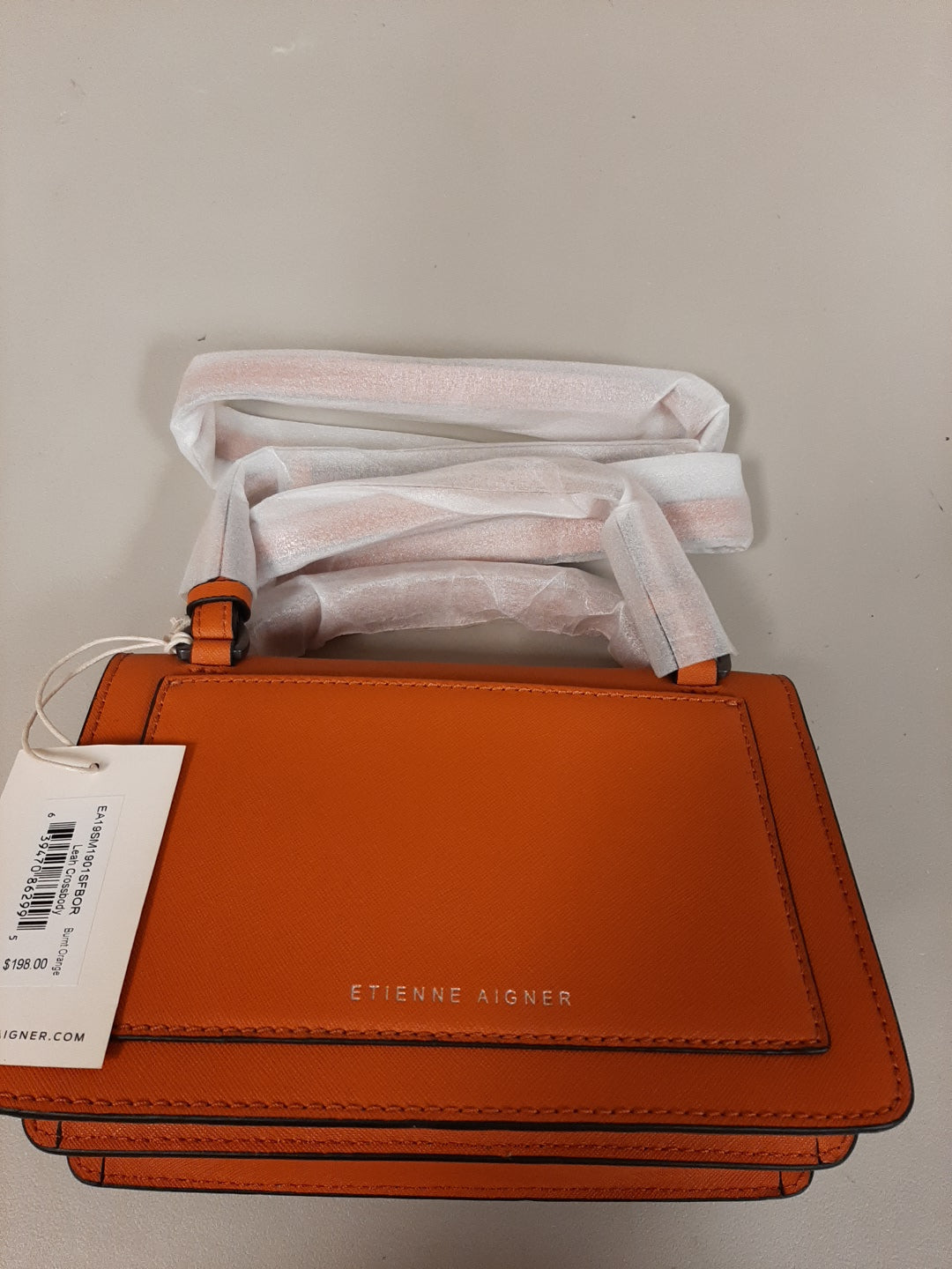 Etienne Aigner Leah Top Handle Crossbody Color Burnt Orange QueenMax