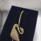 Swarovski Swan Bangle Crystal Gold Plated, 5083133 Adjustable Chain Size: M/15CM