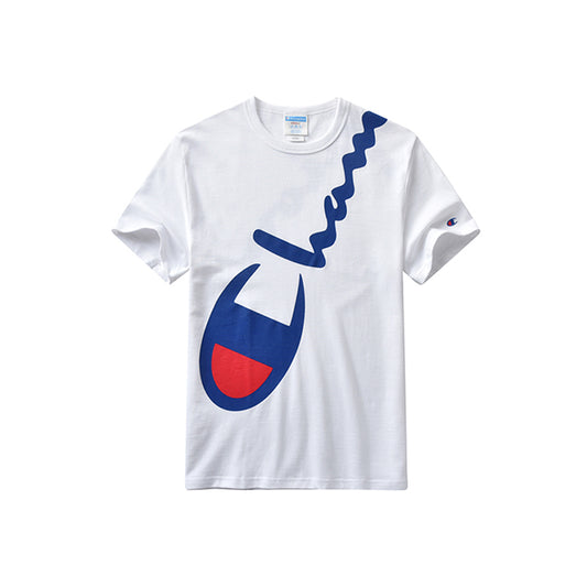 Champion Men's Heritage Tee, Script Logo - Size: M - Color: White