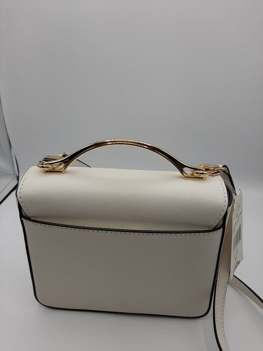 Michael Kors Pride Small Convertible Leather Shoulder Bag - Optic White